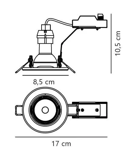 LED Einbaustrahler Nickel Gebürstet Nordlux Canis 3er Set GU10 A 345lm 6500K Dimmbar 7 LED Einbaustrahler Nickel Gebürstet Nordlux Canis 3er Set GU10 A 345lm 6500K Dimmbar – Bild 5