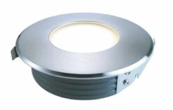 Deko Light Flat III WW Bodeneinbaustrahler Außen LED Silber IP67 25lm 3000K >65 Ra 120° Modern
