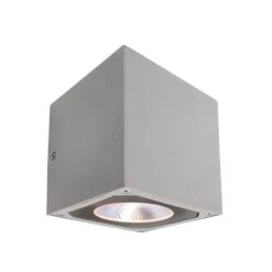 Deko Light Cubodo II Double SG Wandleuchte Außen LED Silber-grau IP54 1260lm 3000K >80 Ra 19°/19° Modern
