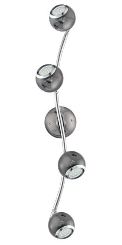 EGLO BIMEDA LED Deckenspot, Welle, 4-flg. GU10 Nickel-nero, Chrom