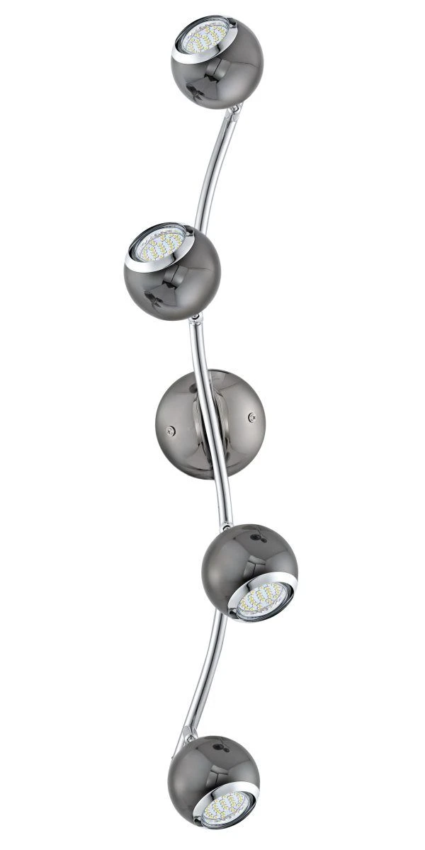 EGLO BIMEDA LED Deckenspot, Welle, 4-flg. GU10 Nickel-nero, Chrom 3 EGLO BIMEDA LED Deckenspot, Welle, 4-flg. GU10 Nickel-nero, Chrom