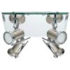 EGLO TAMARA 1 LED Deckenspot, Quadrat, 4-flg. GU10 Nickel-matt, Chrom -Leuchten Verkauf eglo31267