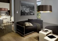 EGLO MASERLO Stoff Hängeleuchte, 530mm, E27 Nickel-matt, Cappuccino -Leuchten Verkauf eglo31608 1