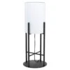 EGLO GLASTONBURY Textil Tischleuchte Schwarz, Weiß E27 20,5x56,5cm Mit Kabelschalter