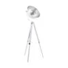 EGLO Vintage COVALEDA Retro Stehlampe E27 Weiss, Chrom, Silber