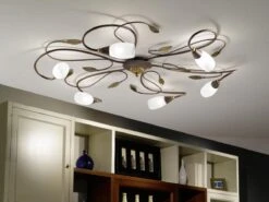 EGLO GERBERA 1 Deckenleuchte, 6er, G9 Antik-braun, Gold 5 EGLO GERBERA 1 Deckenleuchte, 6er, G9 Antik-braun, Gold -Leuchten Verkauf eglo90697 1