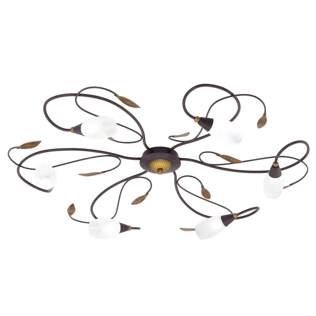 EGLO GERBERA 1 Deckenleuchte, 6er, G9 Antik-braun, Gold 3 EGLO GERBERA 1 Deckenleuchte, 6er, G9 Antik-braun, Gold