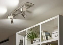 EGLO ZERACO LED Strahler, 4-flg. GU10 Nickel-matt -Leuchten Verkauf eglo93678 1