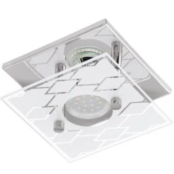 EGLO DOYET LED Wand & Deckenleuchte GU10 Chrom, Satiniert-klar