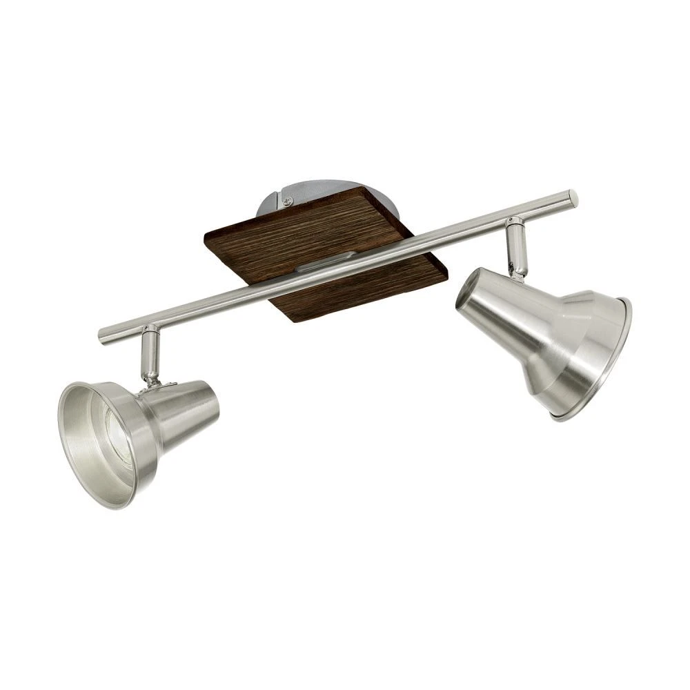 EGLO FILIPINA Wand & Deckenspot, 2-flg., GU10, Braun, Nickel-matt 3 EGLO FILIPINA Wand & Deckenspot, 2-flg., GU10, Braun, Nickel-matt