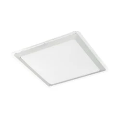 EGLO COMPETA 1 LED Deckenleuchte 340x340, 1-flg., Weiss, Silber, Klar