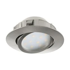 LED Einbauspot EGLO PINEDA 84mm Nickel-matt Dimmbar