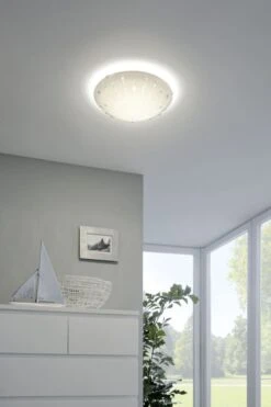 EGLO MARGITTA 1 LED Deckenleuchte, 1-flg., Granille Weiss, Klar -Leuchten Verkauf eglo96113 1