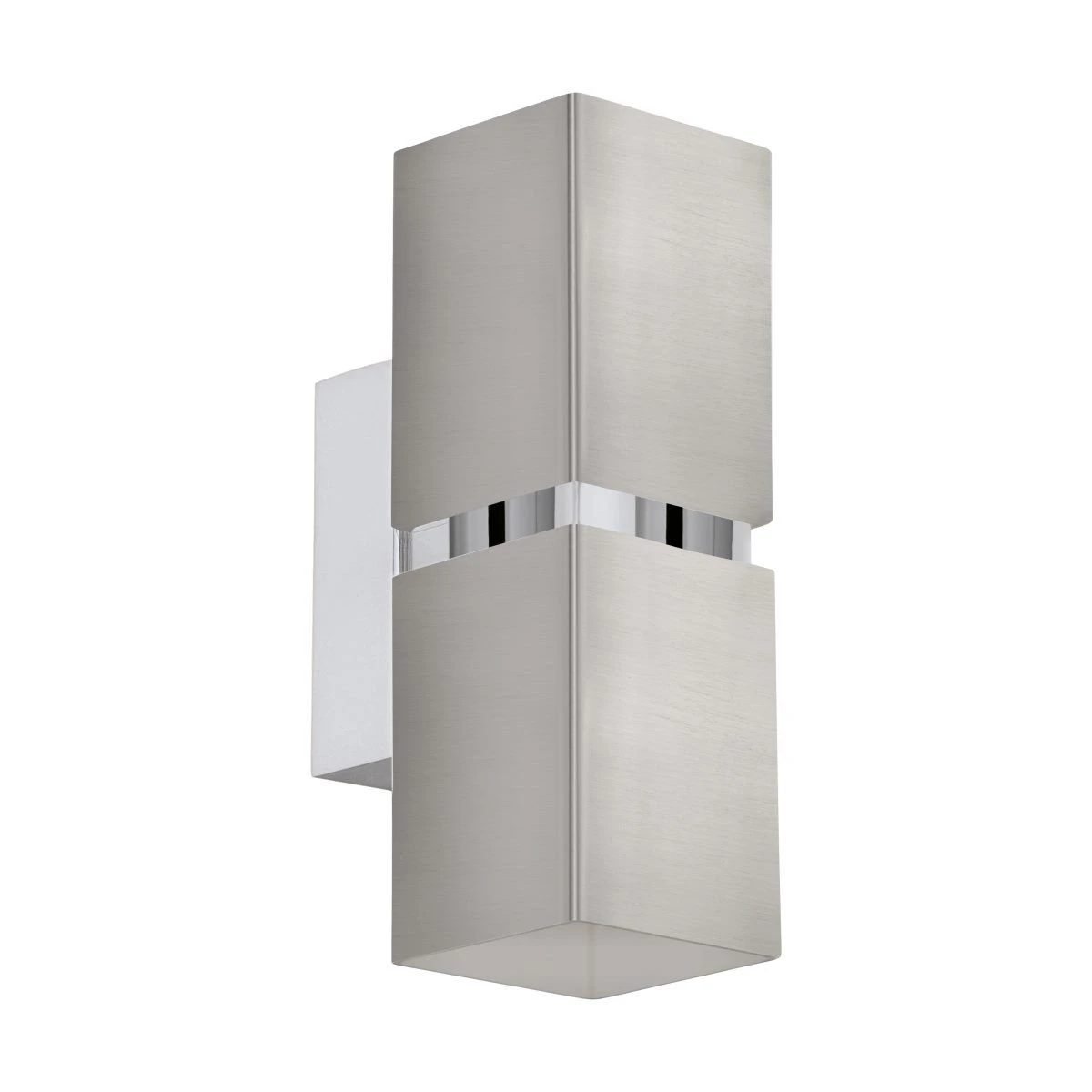 EGLO PASSA LED Wandlampe Up Down 2-flg. GU10 240lm Eckig Nickel-matt 3 EGLO PASSA LED Wandlampe Up Down 2-flg. GU10 240lm Eckig Nickel-matt