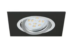 EGLO TERNI 1 LED Einbaulampe GU10 400lm 95x95mm Eckig Schwarz