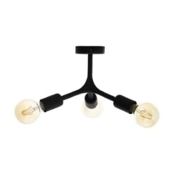 EGLO BOCADELLA 1 Deckenleuchte Schwarz 3x E27 34,5x21,5cm Dimmbar -Leuchten Verkauf eglo98317 3