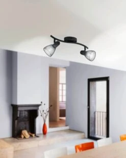 EGLO CAROVIGNO Deckenstrahler Schwarz 2x E14 36,5x15cm Dimmbar -Leuchten Verkauf eglo98622 1