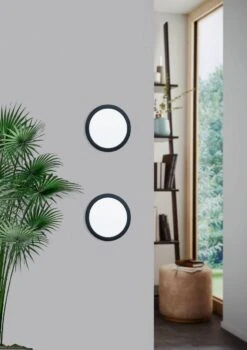 EGLO FUEVA 5 LED Einbauleuchte Schwarz Rund 216mm 2000lm 4000K 5 EGLO FUEVA 5 LED Einbauleuchte Schwarz Rund 216mm 2000lm 4000K -Leuchten Verkauf eglo99159 1