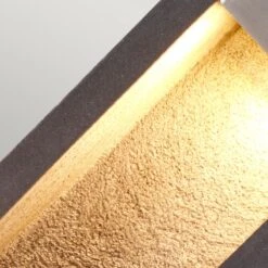 Elstead Parkstone Sockelleuchte Basaltstein Mit Edelstahl 650lm IP55 220x160x400mm -Leuchten Verkauf elstead leuchten parkstone bol b detail 2