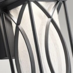 Elstead Ashbern Außenwandleuchte Schwarz Strukturiert E27 IP44 165x173x323mm Dimmbar -Leuchten Verkauf elstead leuchten qn ashbern s detail3