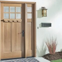 Elstead Morris Außenwandleuchte Distressed Kupfer E27 IP44 203x225x386mm Dimmbar -Leuchten Verkauf elstead leuchten qn morris l insitu1