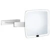 Smedbo Outline Kosmetikspiegel Berührungslos Mit LED-Beleuchtung PMMA Eckig 2-fach Schwenkbar, Normale Ansicht Und 7 Fach FK492EP -Leuchten Verkauf fk492ep webb 1500px