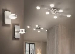 Fabas Luce Mill LED Wandleuchte Nickel Satiniert -Leuchten Verkauf fl3253 21 178 6