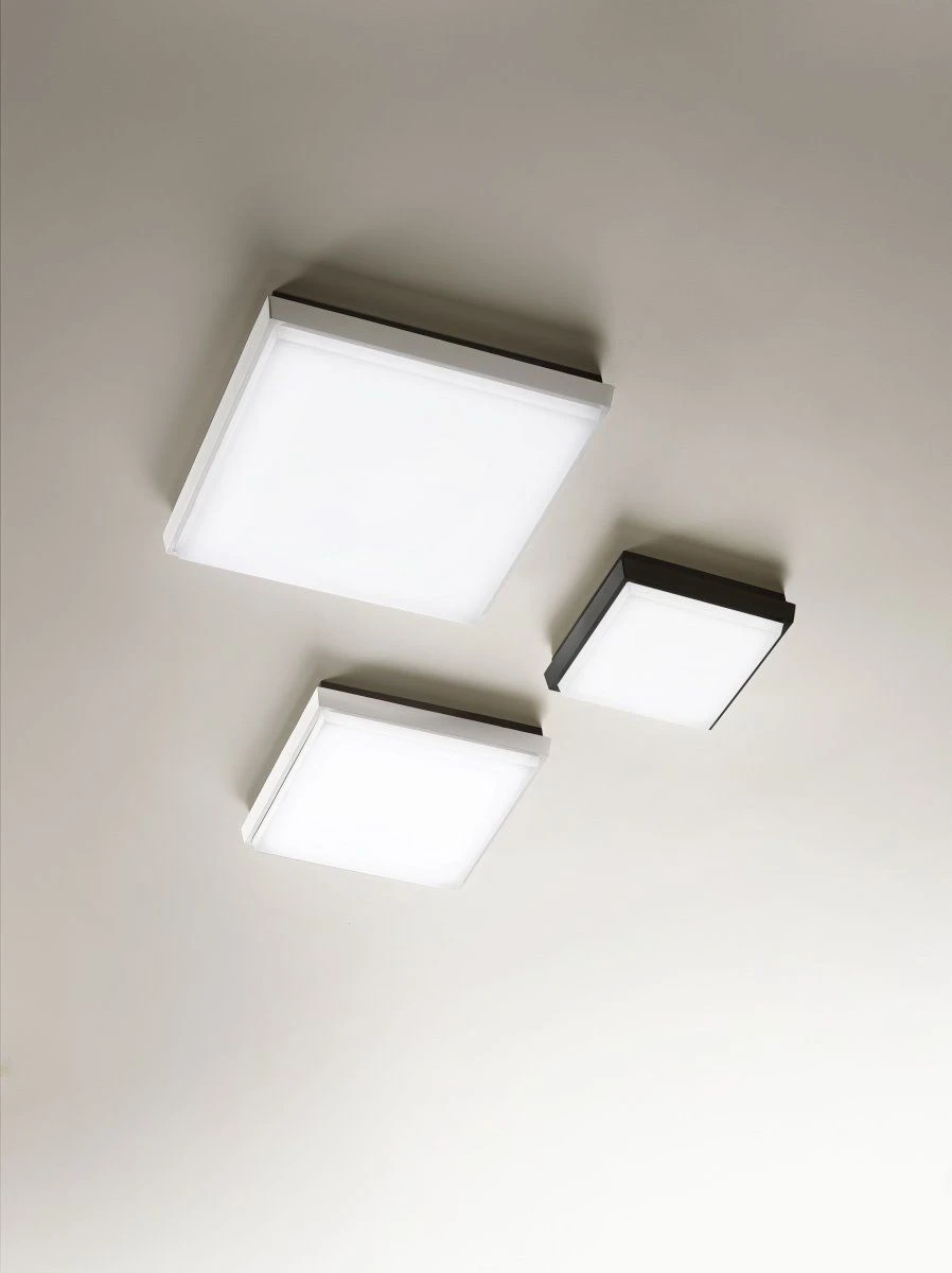 LED Deckenaußenleuchte Schwarz Fabas Luce Desdy 2800lm 300mm IP54 4 LED Deckenaußenleuchte Schwarz Fabas Luce Desdy 2800lm 300mm IP54 – Bild 2