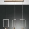 LED Hängelampe Gold Matt Fabas Luce Sirio 2160lm 3-flg. Eckig Dimmbar -Leuchten Verkauf fl3390 49 225