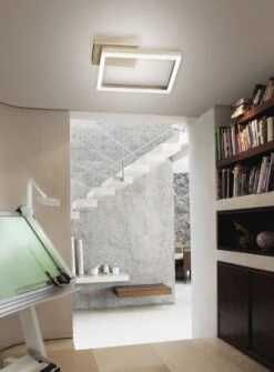 Fabas Luce Bard LED Deckenleuchte Modern 22W 1980lm 270x270mm Gold Edelmatt -Leuchten Verkauf fl3394 21 225 6