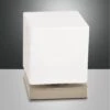 LED Würfel Tischlampe Gold Matt Fabas Luce Brenta 540lm Touchdimmer