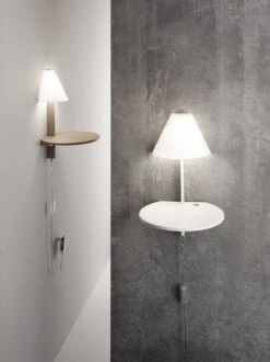 LED Wandleuchte Mit Ablage Taubengrau Fabas Luce Goodnight 720lm Touchdimmer -Leuchten Verkauf fl3417 20 292 1