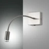 LED Wandleseleuchte Nickel-matt Fabas Luce Portici 270lm Mit Schalter 2 LED Wandleseleuchte Nickel-matt Fabas Luce Portici 270lm Mit Schalter -Leuchten Verkauf fl3439 21 178