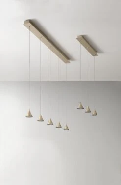 LED Hängelampe Gold Edelmatt Fabas Luce Delta 2160lm 3-flg. Dimmbar -Leuchten Verkauf fl3443 47 225 1