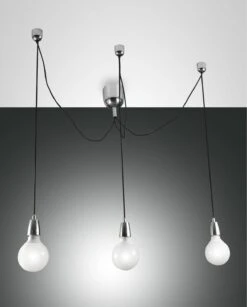 Fabas Luce Blog Spinnen Hängelampe Modern 3x E27 Chrom Schwarz