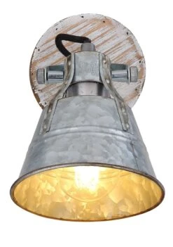 Globo Günther I Wandstrahler Weiß, Gold Patiniert E27 Dimmbar X14x18cm -Leuchten Verkauf globo15366z 1 2