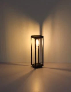 Globo Candela Sockelleuchte Schwarz Matt, Klar E27 Dimmbar 15x15x50cm 13 Globo Candela Sockelleuchte Schwarz Matt, Klar E27 Dimmbar 15x15x50cm -Leuchten Verkauf globo3135s2 5