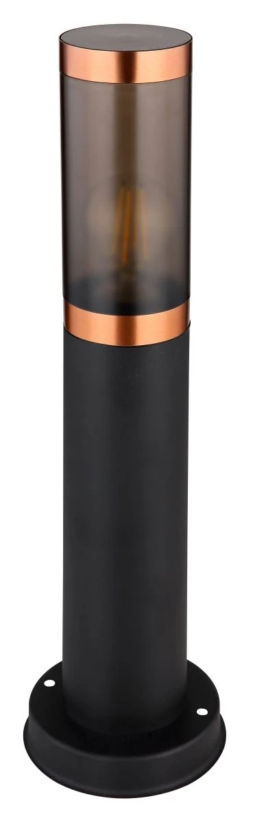 Globo BOSTON Außenleuchte Edelstahl Schwarz, Kupfer,Kunststoff Rauchfarben, 450mm 1xE27 3 Globo BOSTON Außenleuchte Edelstahl Schwarz, Kupfer,Kunststoff Rauchfarben, 450mm 1xE27