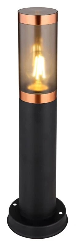 Globo BOSTON Außenleuchte Edelstahl Schwarz, Kupfer,Kunststoff Rauchfarben, 450mm 1xE27 6 Globo BOSTON Außenleuchte Edelstahl Schwarz, Kupfer,Kunststoff Rauchfarben, 450mm 1xE27 -Leuchten Verkauf globo3158bc