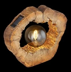 LED Solarlampe Baumstamm Mit Loch Kunststoff Braun 30,5x8,5x25,5cm Von Globo -Leuchten Verkauf globo36516 ax