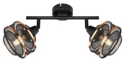 Globo Bellona Deckenstrahler Schwarz, Gold 2x E14 Dimmbar 27,5x12x21,5cm -Leuchten Verkauf globo54020 2 2