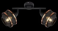 Globo Bellona Deckenstrahler Schwarz, Gold 2x E14 Dimmbar 27,5x12x21,5cm -Leuchten Verkauf globo54020 2 5