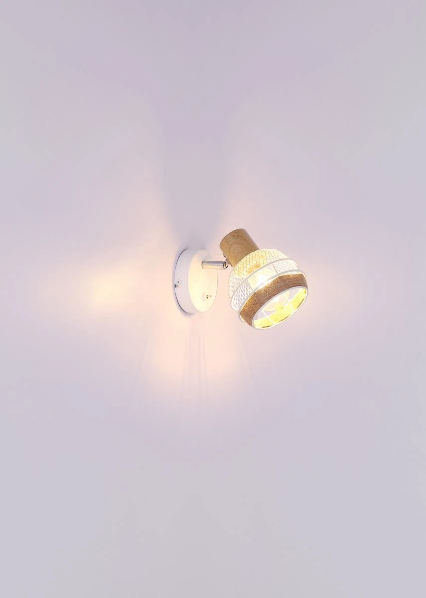 Globo Widy Wandstrahler Holzoptik, Braun E27 Mit Schalter X12,2x15cm 4 Globo Widy Wandstrahler Holzoptik, Braun E27 Mit Schalter X12,2x15cm – Bild 2