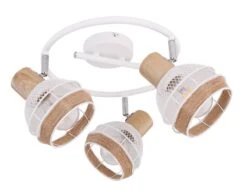 Globo Widy Deckenstrahler Holzoptik, Braun 3x E27 Dimmbar 28x18,2cm -Leuchten Verkauf globo54021 3 1