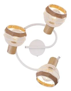 Globo Widy Deckenstrahler Holzoptik, Braun 3x E27 Dimmbar 28x18,2cm -Leuchten Verkauf globo54021 3 3