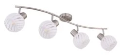 Globo Willy Deckenstrahler Nickel Matt 4x E27 Dimmbar 80x19x19cm -Leuchten Verkauf globo54025 4 1