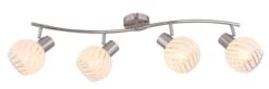 Globo Willy Deckenstrahler Nickel Matt 4x E27 Dimmbar 80x19x19cm -Leuchten Verkauf globo54025 4 2