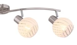 Globo Willy Deckenstrahler Nickel Matt 4x E27 Dimmbar 80x19x19cm -Leuchten Verkauf globo54025 4 4