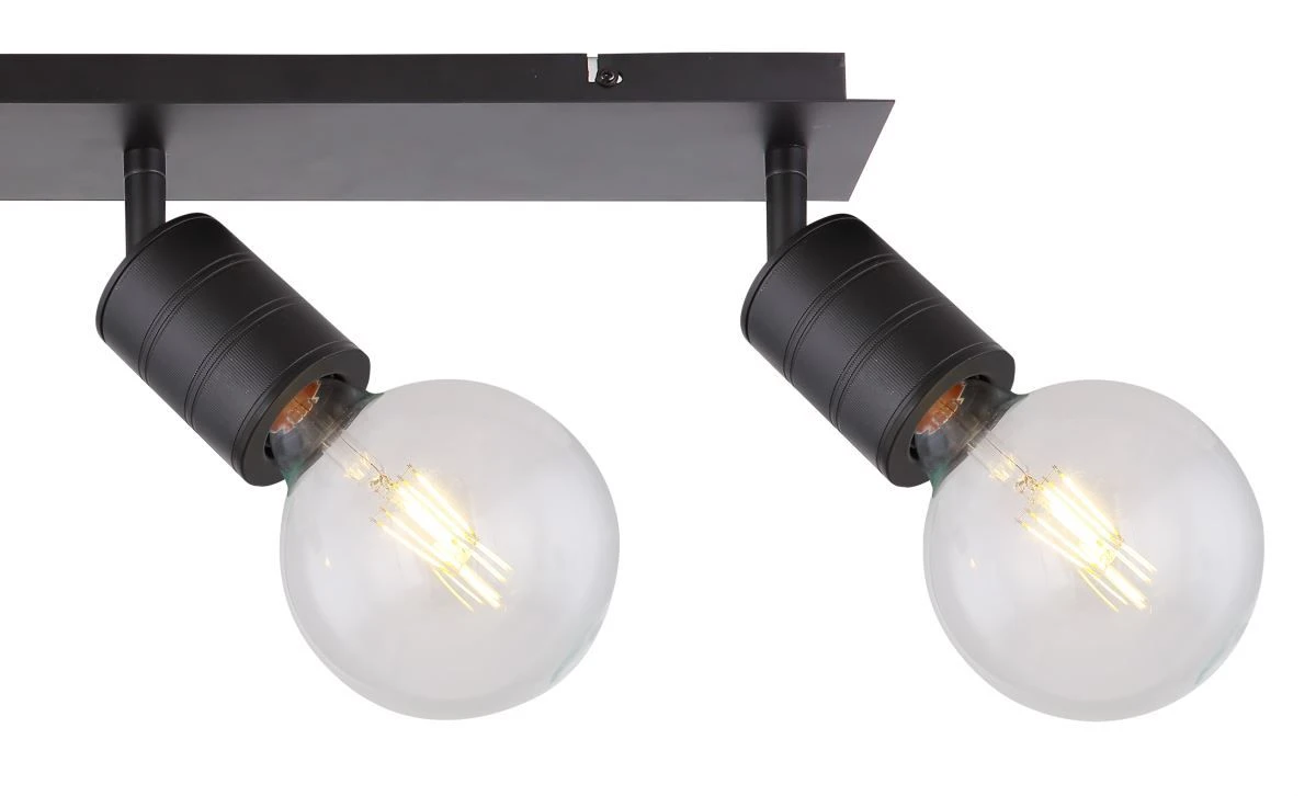 Globo Hermine Deckenstrahler Schwarz 4x E27 Dimmbar 80x10x16cm 7 Globo Hermine Deckenstrahler Schwarz 4x E27 Dimmbar 80x10x16cm – Bild 5