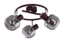 Globo Pallo Deckenstrahler Bronze, Rauch 3x E14 Dimmbar 25x16cm -Leuchten Verkauf globo54303 3 1